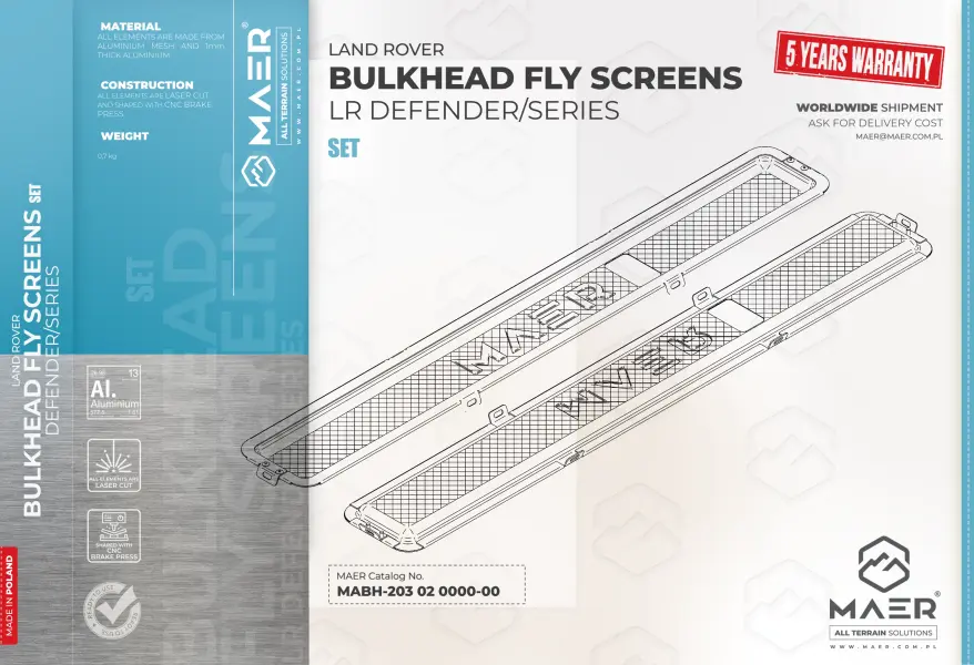 DEFENDER / SERIES Bulkhead Fly Screens set