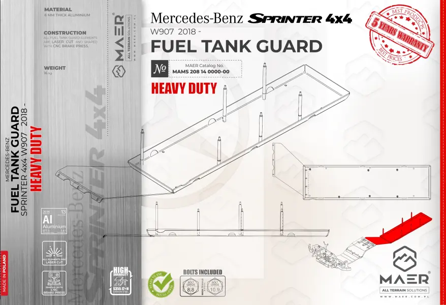 Mercedes Sprinter 4x4 (w907) FUEL TANK GUARD