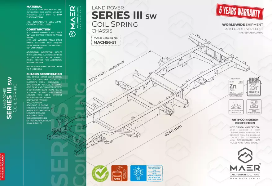 SERIES 109 SW Coil Spring chassis
