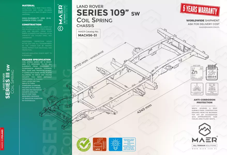 SERIES 109 SW Coil Spring chassis