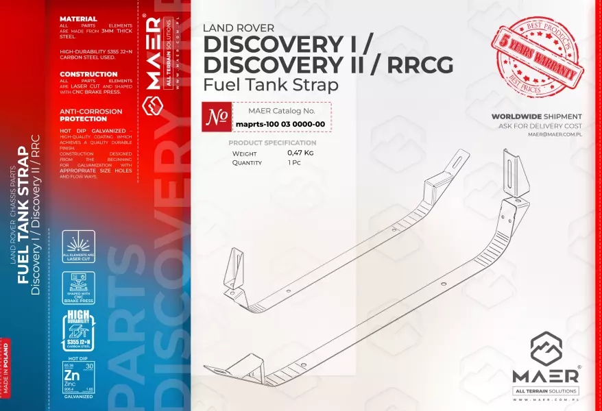 Discovery I / Discovery II / RRC Fuel Tank Strap