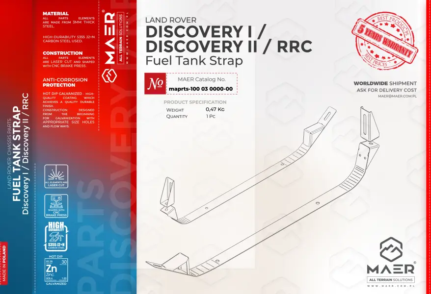 Discovery I / Discovery II / RRC Fuel Tank Strap
