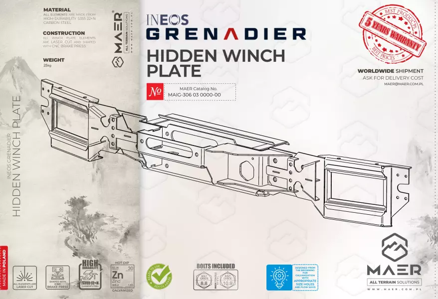 Grenadier HIDDEN WINCH PLATE