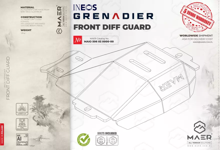 Grenadier FRONT DIFF GUARD