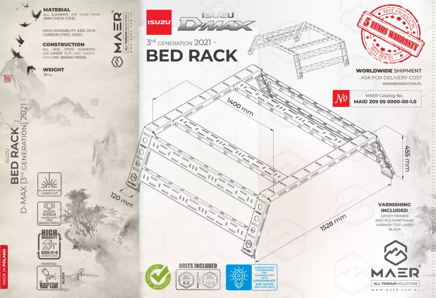 Isuzu D-Max BED RACK