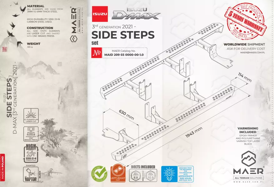 Isuzu D_Max SIDE STEPS