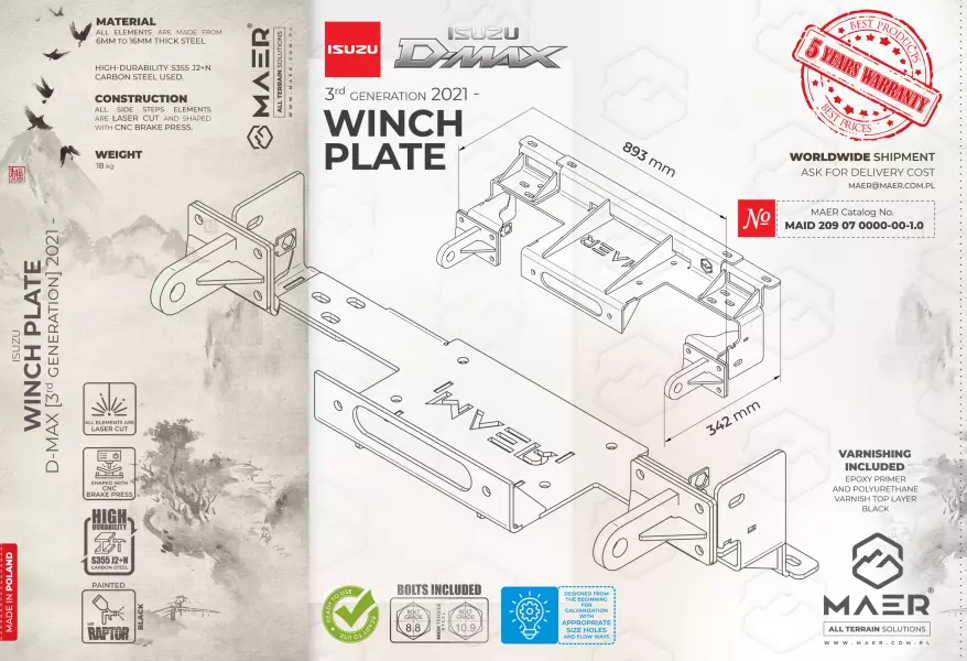 Isuzu D-Max WINCH PLATE