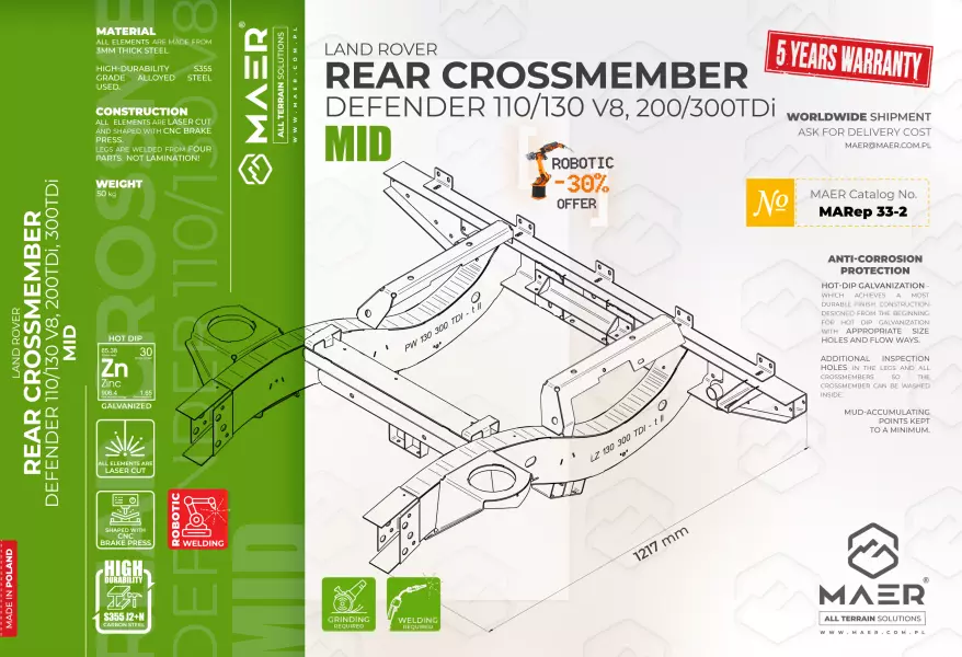 LAND_ROVER_defender_110_130_V8_200_300TDi_REAR_CROSSMEMBER_MID