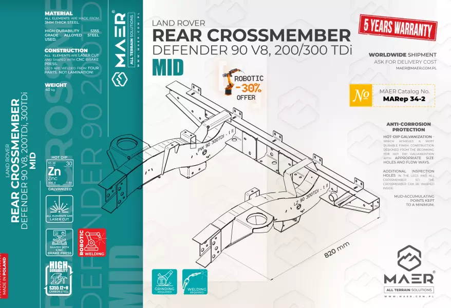 LAND_ROVER_defender_90_200_300TDi_V8_REAR_CROSSMEMBER_MID