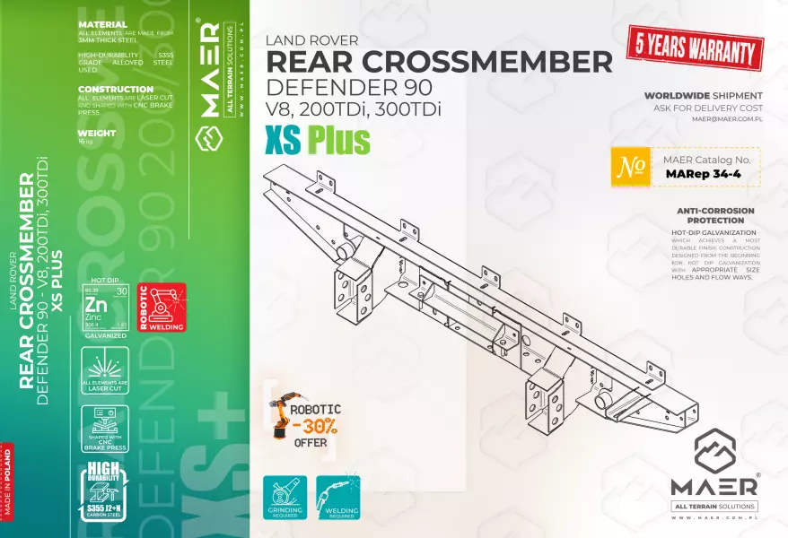 Land_Rover_defender_90_V8_200TDi_300TDi_V8_REAR_CROSSMEMBER_XS Plus