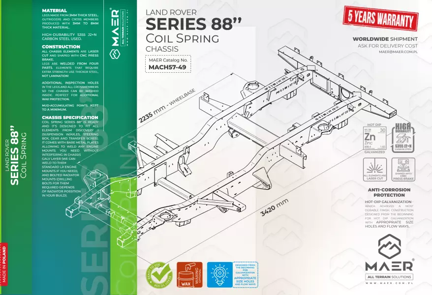 Land Rover SERIES 88 COIL SPRING chassis 