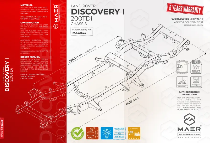 DISCOVERY I 200TDi chassis