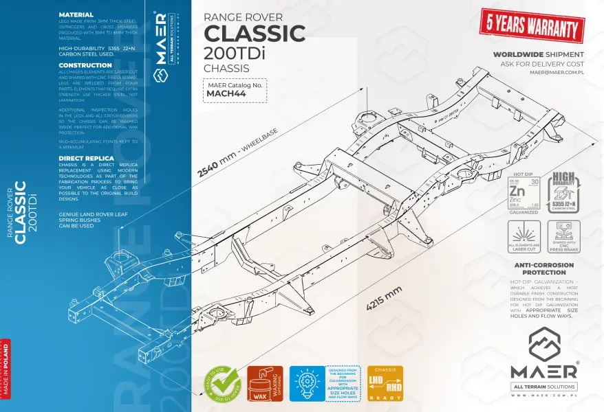  Range Rover Classic 200TDi chassis