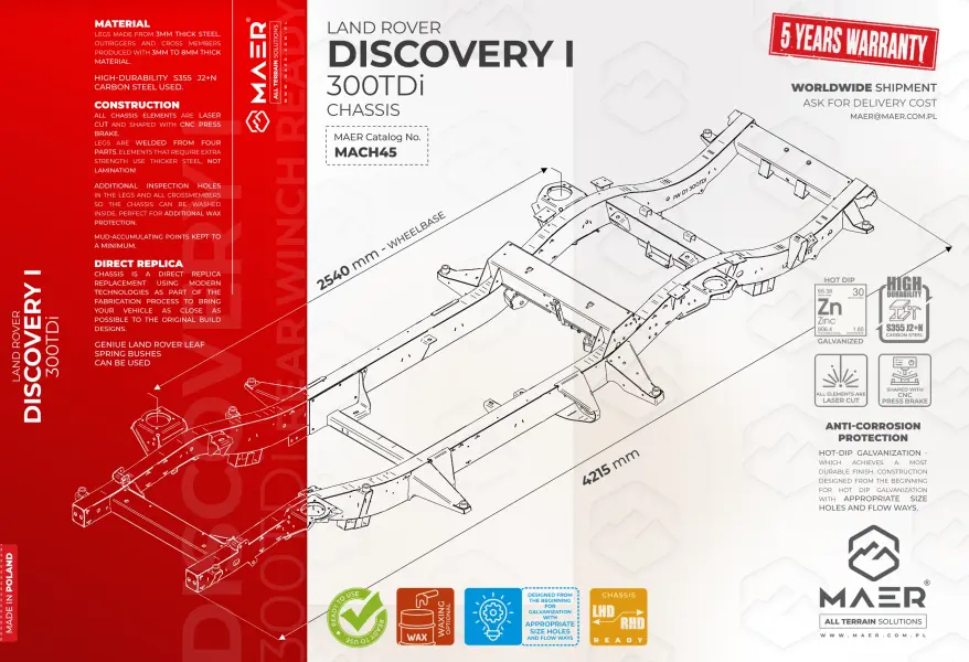 DISCOVERY I 300 TDi chassis