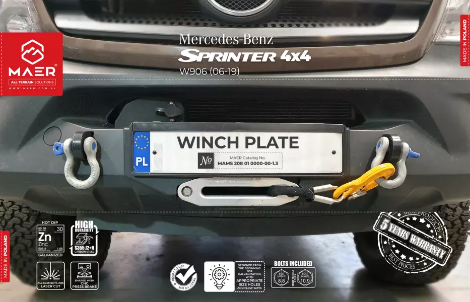 Mercedes  Sprinter 4x4 WINCH PLATE