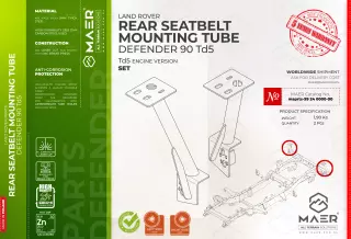 Defender 90 Td5 REAR SEATBELT MOUTING TUBE set