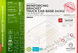 Land Rover Defender 130 V8, 200TDi, 300TDi, Td5, Td4 Puma REINFORCING BRACKET TRUCK CAB BASE HCPU