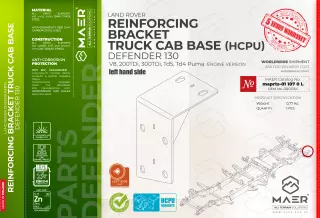 Land Rover Defender 130 V8, 200TDi, 300TDi, Td5, Td4 Puma REINFORCING BRACKET TRUCK CAB BASE HCPU