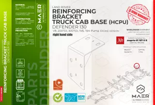 Land Rover Defender 130 V8, 200TDi, 300TDi, Td5, Td4 Puma REINFORCING BRACKET TRUCK CAB BASE HCPU