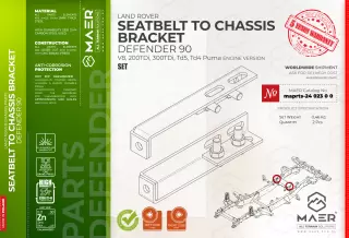 Land Rover Defender  90 SEATBELT TO CHASSIS BRACKET set