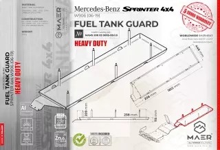 Mercedes Sprinter 4x4 FUEL TANK  GUARD  - HEAVY DUTY