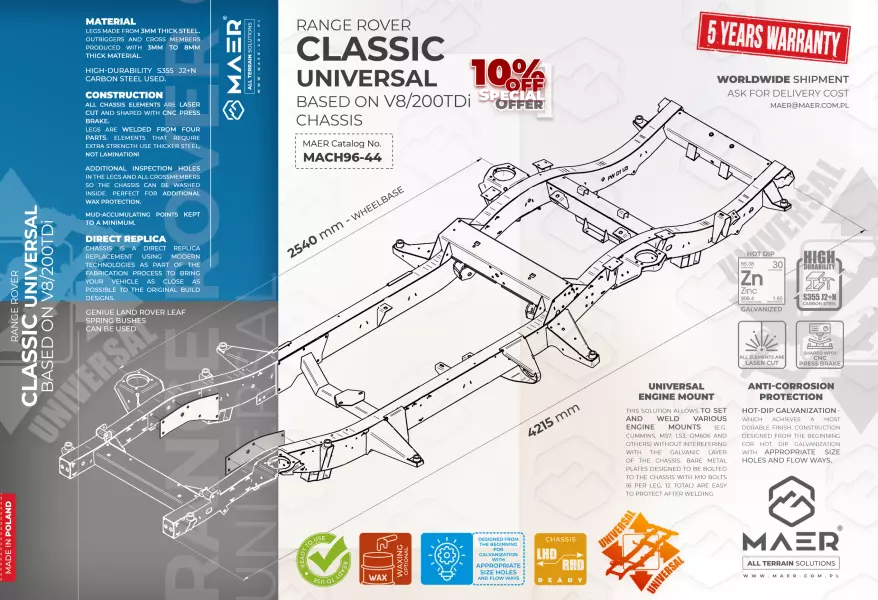 FITS LAND ROVER DISCOVERY AUTO 200TDI 300TDI TD5 V8 GAITORS - Foto 4